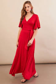 Bold Red Sexy Evening Dress – Trendy Chic