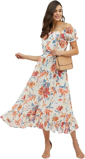Blush Horizon A-Line Maxi Dress