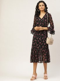 Slate Elegance A-Line Dress