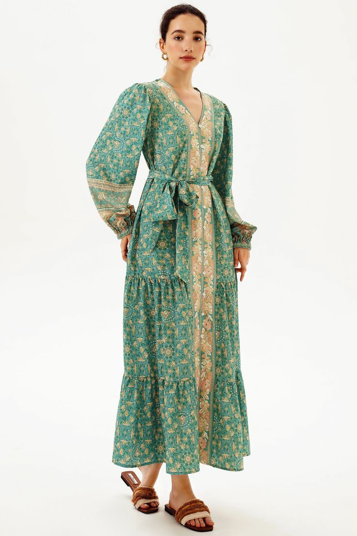 “Ethereal Bloom Draped Maxi Dress”