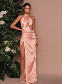 “Mystique Allure Backless Bodycon Dress”