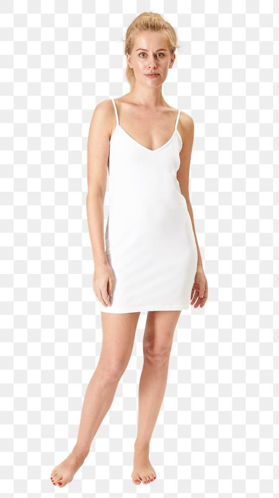 Women’s Elegant White Dress Mockup