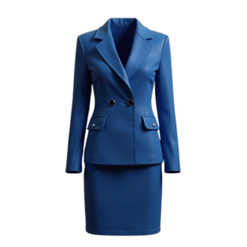Elegant Blue Business Women’s Dress