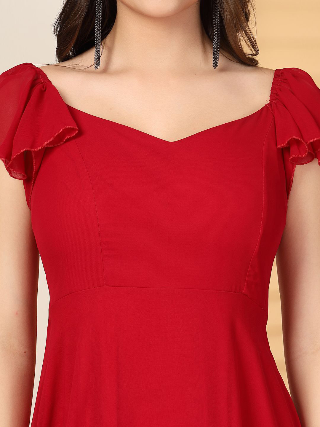 Sweetheart Neck Midi Dresses - Image 2